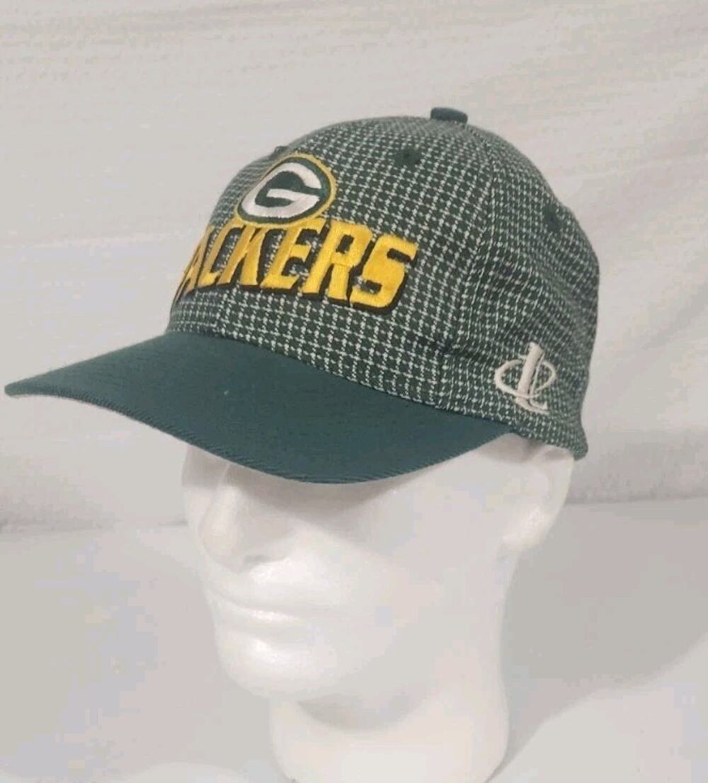 NFL Green Bay Packers Pro Line Plaid Cap Hat Adjustable Golf Green